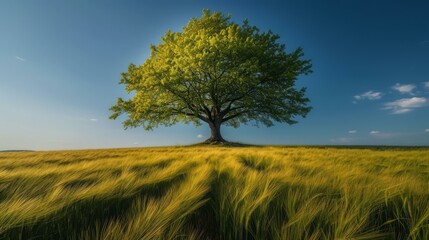 Lonely Tree in a Field of Wheat
