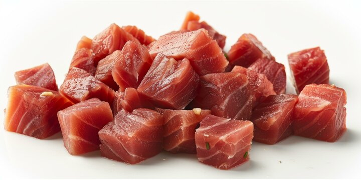 diced raw tuna