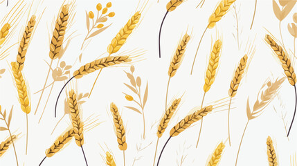 Seamless cereal pattern. Endless background with di