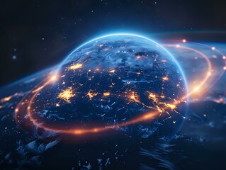 Captivating Earth: A Digital Representation of Global Connectivity