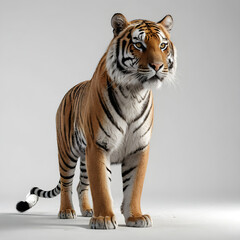 Obraz premium tiger on white background