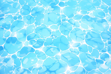 Obraz premium 夏の日のクリアブルーな水面の背景イラスト