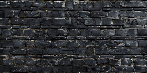 close up a black brick wall texture background abstract stone brick texture for designers  dark stone surface for background
