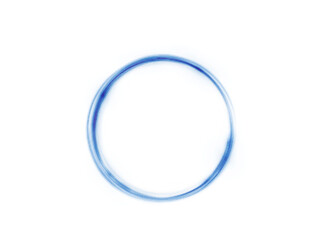 Round blue glow on a white background PNG effect. Dynamic blue lines with glow effect. Rotating light effect for gaming and advertising design.