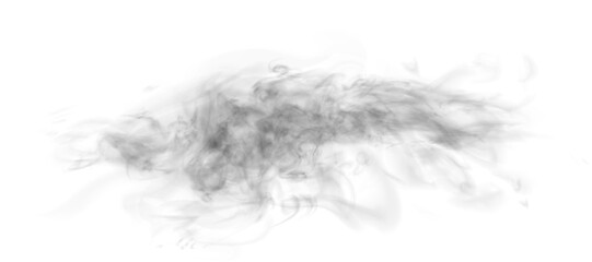Black fog smoke smog on a white background. PNG effect. Vector illustration