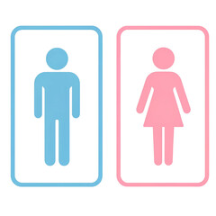 水色とピンクの男女のトイレのマーク_02