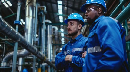 Engineers Monitoring Industrial Equipment