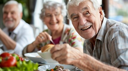 Happy senior friends having fun cheering with red wine at barbecue in terrace outdoor - Mature people making dinner toasting glasses and laughing together - Friendship and elderly lifestyle concept