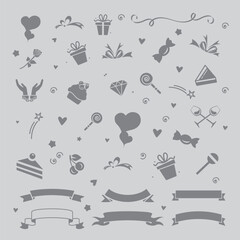 Fototapeta premium Happy Valentine's day bauhaus abstract geometry trendy holiday concept. Modern template for background, banner, card, poster