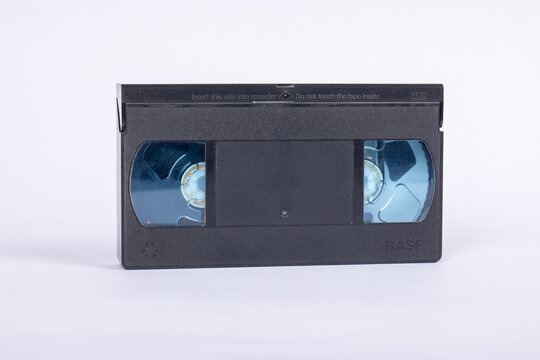 Vintage VHS Tape on White Background - Retro Nostalgia Concept for Media and Entertainment