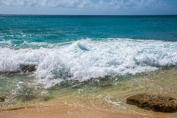 waves on the beach