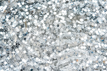 luxury metallic grey silver sparkle defocused glitter background
