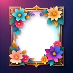 Birthday background frame with empty copy space for text
