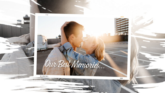 Emotional Romantic Memory Slideshow template contains 26 editable text layers and 70 image placeholders. Available in 4K.