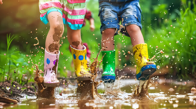 Muddy Boots Kids Images Browse 13 369 Stock Photos Vectors and Video Adobe Stock