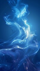 Smooth Shiny Texture: Blue Gradient Abstract Vector
