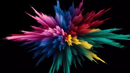 Estallido de color en el cosmos: Una vibrante explosión de tonos celestiales en un fondo oscuro crea un momento visualmente impactante