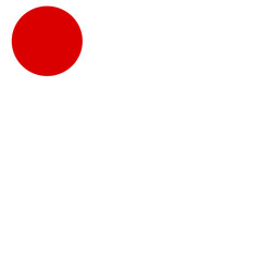 Corner of Japanese Flag Blobs