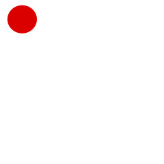 Corner of Japanese Flag Blobs