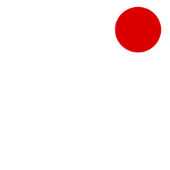 Corner of Japanese Flag Blobs