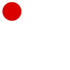 Corner of Japanese Flag Blobs