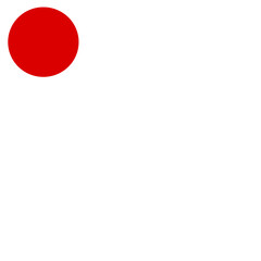 Corner of Japanese Flag Blobs