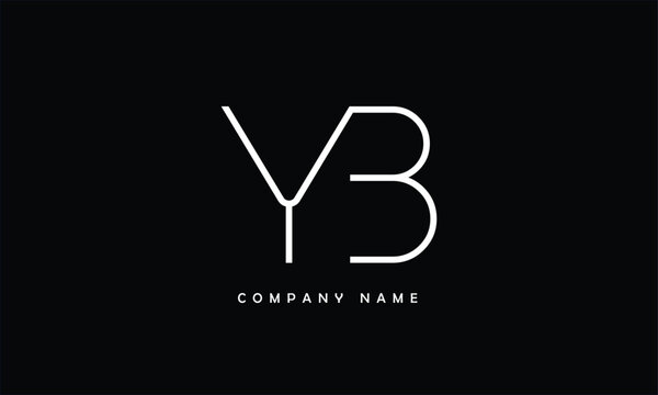 YYB, BY, Y, B Abstract Letters Logo Monogram
