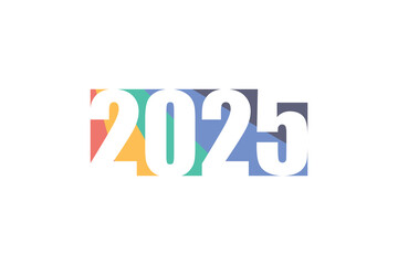2025 number design for happy new year