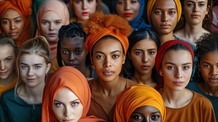 Many women of different ethnicities and races smiling