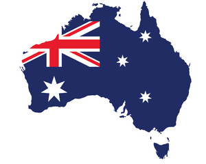 Obraz na płótnie Canvas Outline of the map of Australia