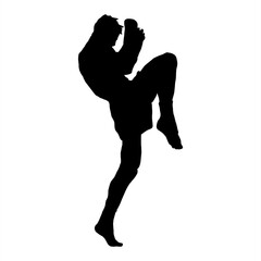 muay thai illustration logo vector
