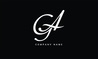 GA, AG, G, A Abstract Letters Logo Monogram