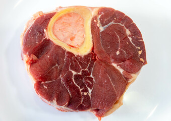 Fresh meat known as chambaril taken from the calf of the ox