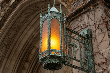 Ornate church lamp.