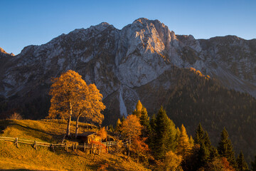 Autumn landscape of Orobie Alps, Lombardy, Italy.