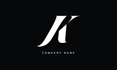 JK, KJ, J, K Abstract Letters Logo Monogram