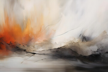 Isolation in the Silence, abstract landscape art, painting background, wallpaper, generative ai