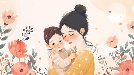 Woman Holding Baby in Her Arms