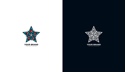 Diamond star logo. Star icon, diamond. Vector illustrator design