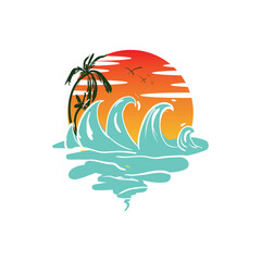 beach logo good for any element design , banner elemet, photo edit marking etc