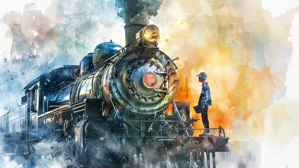 Fototapeta premium a wonderful image of an old train that brings back the good old days, generated by AI