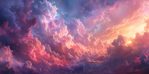 Soft Cloud Background with Delicate Frame Design