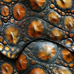Seamless reptile skin texture, leather pattern background