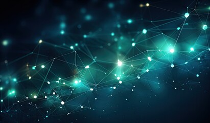 Obraz premium Abstract technology background with connection lines and dots. 3D Rendering