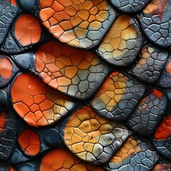 Seamless abstract multicolored leather texture pattern background