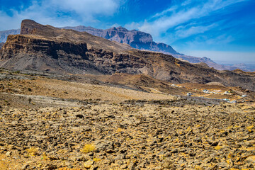 Landscape view near Jabal Shams, in Hajar mountains, Oman