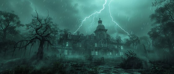 The haunted house on the hill was a sight to behold