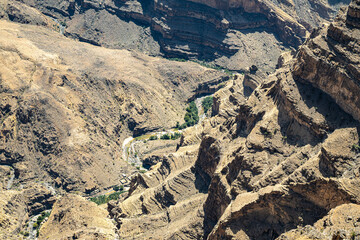 Jabal Shams, in Hajar mountains, northeastern Oman