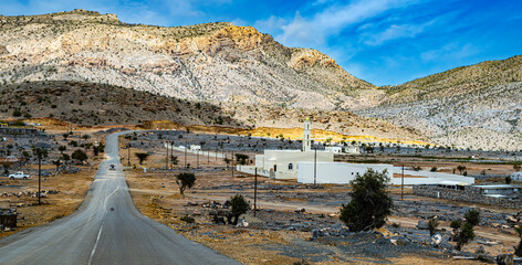 Road to Jabal Shams, in Hajar mountains, northeastern Oman