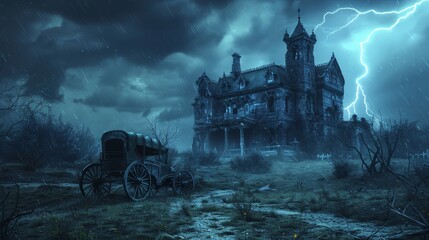 The haunted castle is the perfect place to spend a spooky night